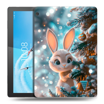 Силиконовый чехол на Lenovo Tab M10 с принтом Новый год