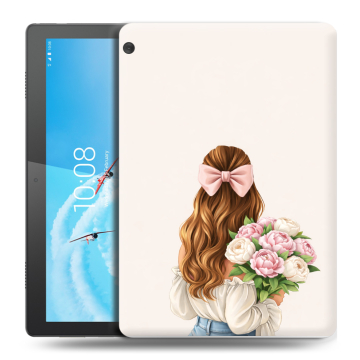 Силиконовый чехол на Lenovo Tab M10 с принтом женский