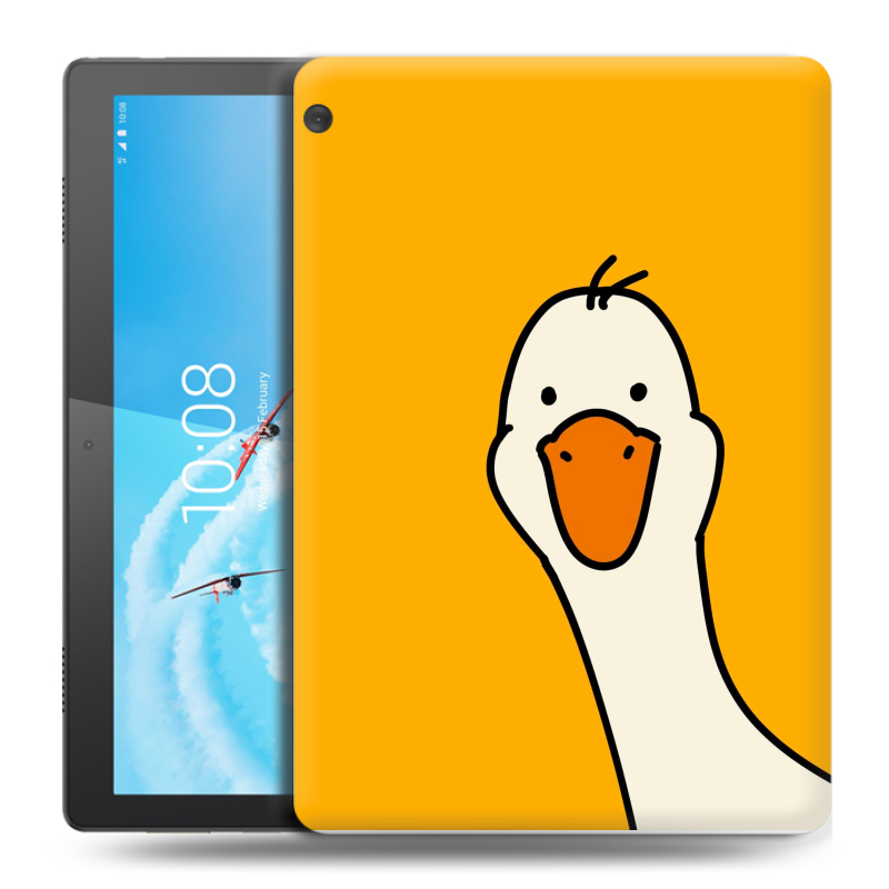 Силиконовый чехол на Lenovo Tab M10 с принтом Утка Силиконовый чехол на Lenovo Tab M10 с принтом Утка