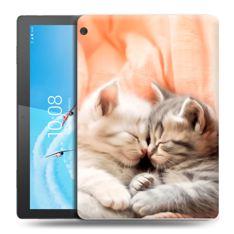 Силиконовый чехол на Lenovo Tab M10 с принтом Котята Силиконовый чехол на Lenovo Tab M10 с принтом Котята