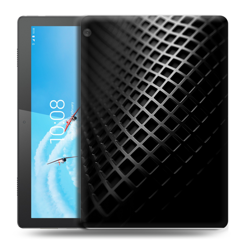 Силиконовый чехол на Lenovo Tab M10 с принтом Текстура металла Силиконовый чехол на Lenovo Tab M10 с принтом Текстура металла