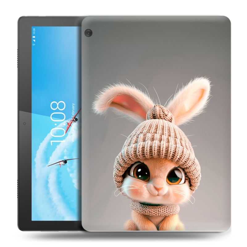 Силиконовый чехол на Lenovo Tab M10 с принтом Кролик Силиконовый чехол на Lenovo Tab M10 с принтом Кролик
