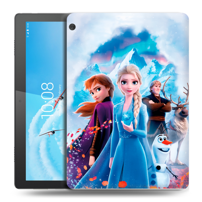 Силиконовый чехол на Lenovo Tab M10 с принтом Холодное сердце Frozen Силиконовый чехол на Lenovo Tab M10 с принтом Холодное сердце Frozen