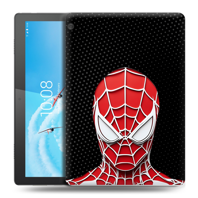 Силиконовый чехол на Lenovo Tab M10 с принтом человек паук spiderman Силиконовый чехол на Lenovo Tab M10 с принтом человек паук spiderman