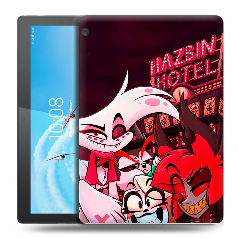 Силиконовый чехол на Lenovo Tab M10 с принтом Hazbin Hotel Отель Хазбин Силиконовый чехол на Lenovo Tab M10 с принтом Hazbin Hotel Отель Хазбин