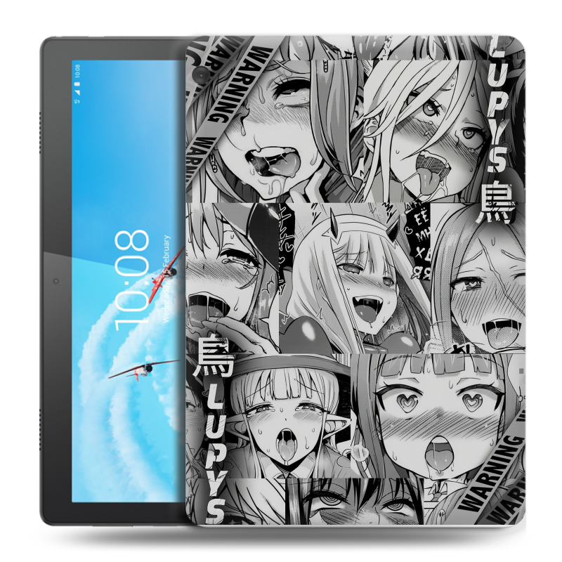 Силиконовый чехол на Lenovo Tab M10 с принтом Ahegao Ахегао Аниме Силиконовый чехол на Lenovo Tab M10 с принтом Ahegao Ахегао Аниме