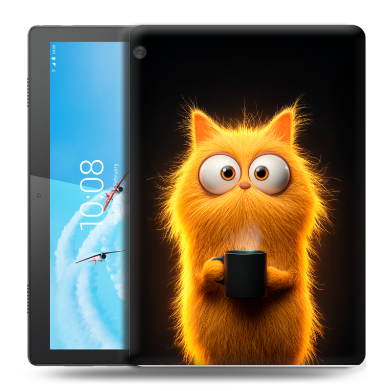 Силиконовый чехол на планшета Lenovo Tab M10 с принтом Смешной кот Силиконовый чехол на планшета Lenovo Tab M10 с принтом Смешной кот