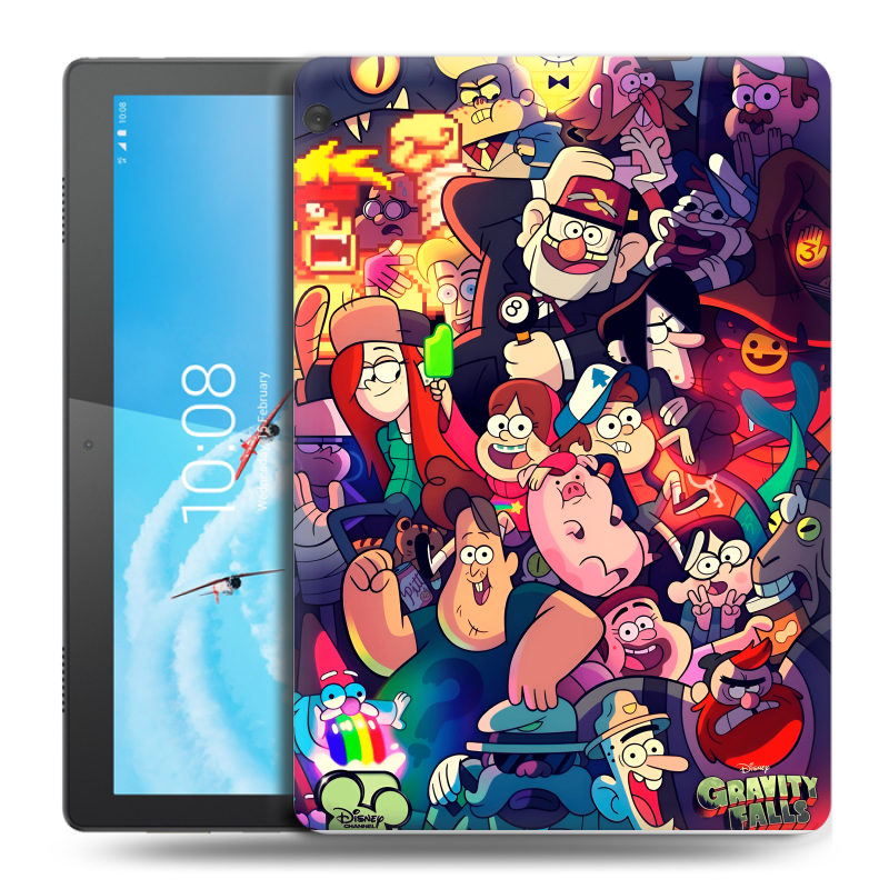 Силиконовый чехол на Lenovo Tab M10 с принтом Gravity Falls Гравити Фолз Силиконовый чехол на Lenovo Tab M10 с принтом Gravity Falls Гравити Фолз