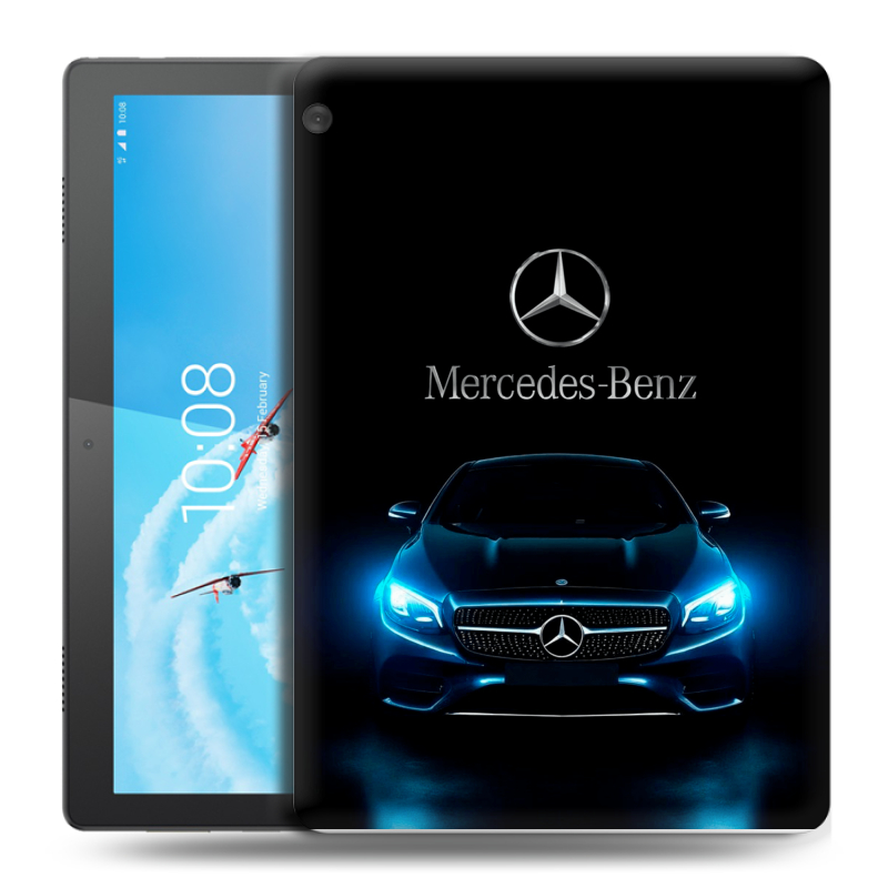 Силиконовый чехол на Lenovo Tab M10 с принтом Mercedes Мерседес Силиконовый чехол на Lenovo Tab M10 с принтом Mercedes Мерседес