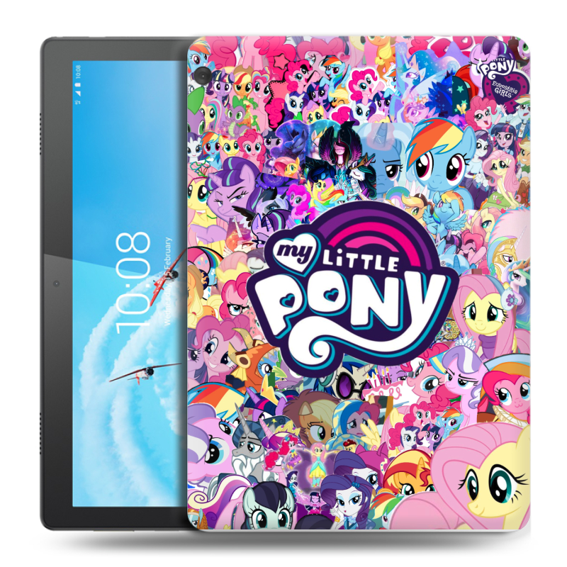 Силиконовый чехол на Lenovo Tab M10 с принтом My little pony Дружба чудо Силиконовый чехол на Lenovo Tab M10 с принтом My little pony Дружба чудо