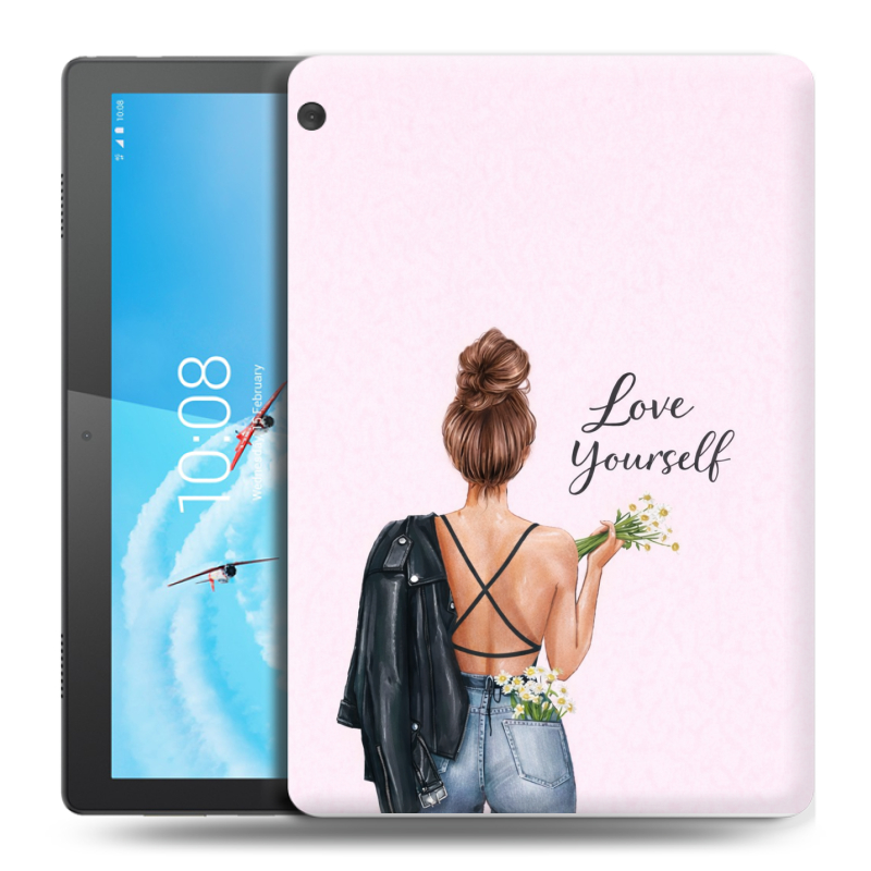Силиконовый чехол на Lenovo Tab M10 с принтом женский Силиконовый чехол на Lenovo Tab M10 с принтом женский