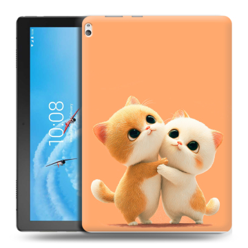 Силиконовый чехол на планшета Lenovo Tab P10 с принтом Милые котики Силиконовый чехол на планшета Lenovo Tab P10 с принтом Милые котики