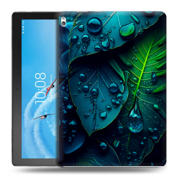 Силиконовый чехол на планшета Lenovo Tab P10 с принтом Листья Силиконовый чехол на планшета Lenovo Tab P10 с принтом Листья