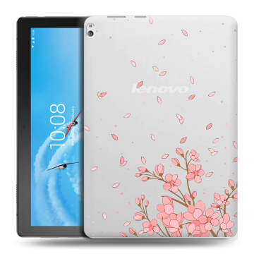Силиконовый чехол на Lenovo Tab P10 с принтом Ветка сакуры Силиконовый чехол на Lenovo Tab P10 с принтом Ветка сакуры