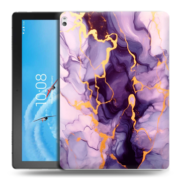 Силиконовый чехол на Lenovo Tab P10 с принтом Мрамор Силиконовый чехол на Lenovo Tab P10 с принтом Мрамор