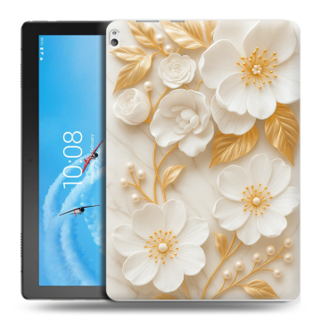 Силиконовый чехол на Lenovo Tab P10 с принтом Цветы Силиконовый чехол на Lenovo Tab P10 с принтом Цветы
