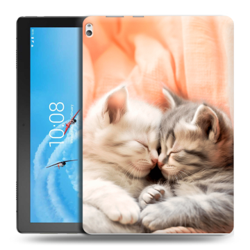 Силиконовый чехол на Lenovo Tab P10 с принтом Котята Силиконовый чехол на Lenovo Tab P10 с принтом Котята