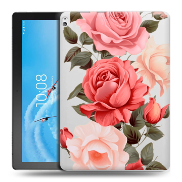 Силиконовый чехол на Lenovo Tab P10 с принтом Розы Силиконовый чехол на Lenovo Tab P10 с принтом Розы