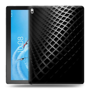 Силиконовый чехол на Lenovo Tab P10 с принтом Текстура металла