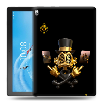 Силиконовый чехол на Lenovo Tab P10 с принтом Золотой скрудж макдак