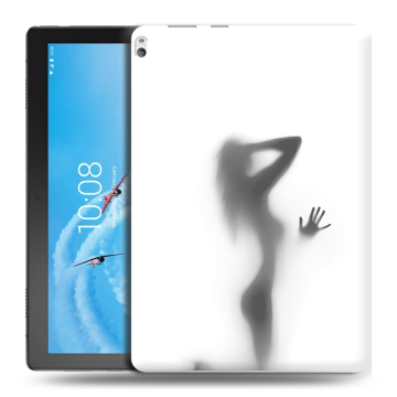 Силиконовый чехол на Lenovo Tab P10 с принтом Силуэт