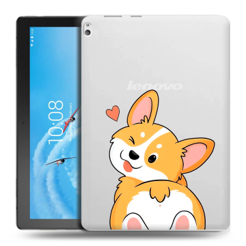 Силиконовый чехол на Lenovo Tab P10 с принтом Корги Силиконовый чехол на Lenovo Tab P10 с принтом Корги