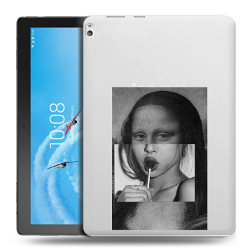 Силиконовый чехол на Lenovo Tab P10 с принтом Мона Лиза Силиконовый чехол на Lenovo Tab P10 с принтом Мона Лиза
