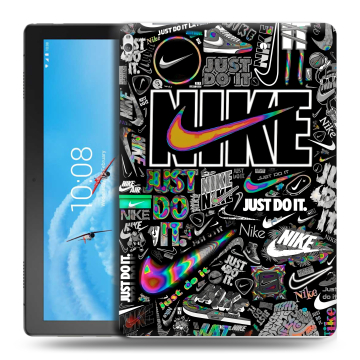 Силиконовый чехол на Lenovo Tab P10 с принтом Найк