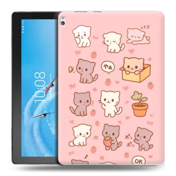Силиконовый чехол на Lenovo Tab P10 с принтом Hello Kitty Хелоу Кити Силиконовый чехол на Lenovo Tab P10 с принтом Hello Kitty Хелоу Кити