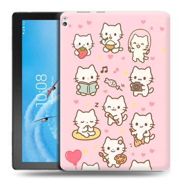 Силиконовый чехол на Lenovo Tab P10 с принтом Hello Kitty Хелоу Кити