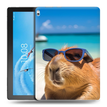 Силиконовый чехол на Lenovo Tab P10 с принтом Капибара