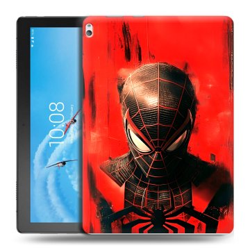 Силиконовый чехол на Lenovo Tab P10 с принтом человек паук spiderman Силиконовый чехол на Lenovo Tab P10 с принтом человек паук spiderman