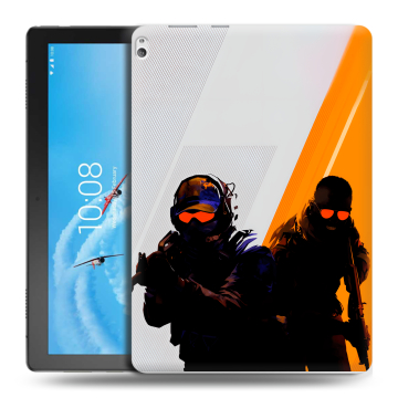 Силиконовый чехол на Lenovo Tab P10 с принтом Контер страйк Counter strike Силиконовый чехол на Lenovo Tab P10 с принтом Контер страйк Counter strike
