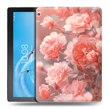 Силиконовый чехол на Lenovo Tab P10 с принтом Розы цветы Силиконовый чехол на Lenovo Tab P10 с принтом Розы цветы