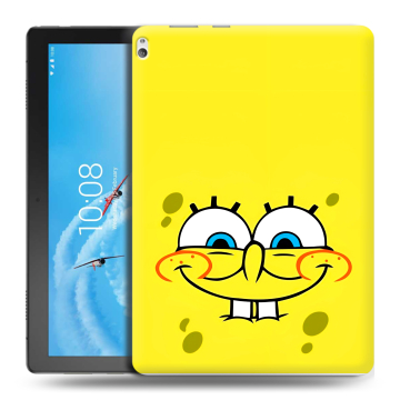 Силиконовый чехол на Lenovo Tab P10 с принтом спанчбоб спанч боб
