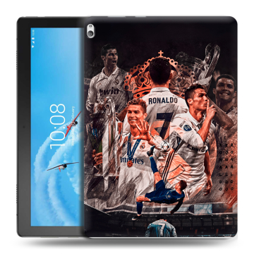 Силиконовый чехол на Lenovo Tab P10 с принтом Реал Роналдо Real Ronaldo