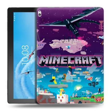 Силиконовый чехол на Lenovo Tab P10 с принтом Майнкрафт Minecraft