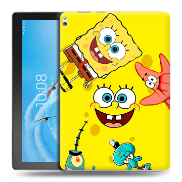 Силиконовый чехол на Lenovo Tab P10 с принтом Спанч боб Спанчбоб Силиконовый чехол на Lenovo Tab P10 с принтом Спанч боб Спанчбоб