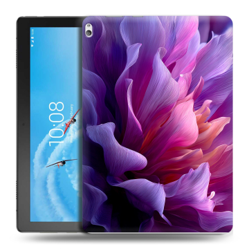 Силиконовый чехол на Lenovo Tab P10 с принтом женский цветы