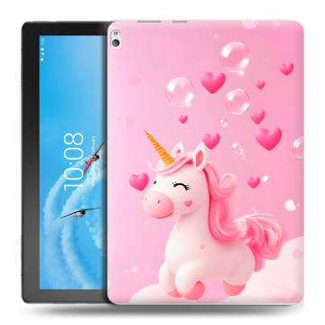 Силиконовый чехол на Lenovo Tab P10 с принтом Единорог