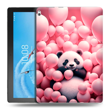 Силиконовый чехол на Lenovo Tab P10 с принтом Панда Силиконовый чехол на Lenovo Tab P10 с принтом Панда
