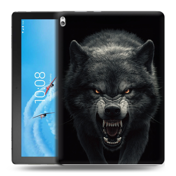 Силиконовый чехол на Lenovo Tab P10 с принтом Волк Силиконовый чехол на Lenovo Tab P10 с принтом Волк