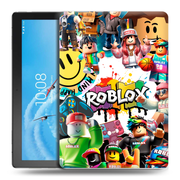 Силиконовый чехол на Lenovo Tab P10 с принтом Roblox Роблокс