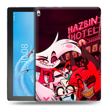 Силиконовый чехол на Lenovo Tab P10 с принтом Hazbin Hotel Отель Хазбин Силиконовый чехол на Lenovo Tab P10 с принтом Hazbin Hotel Отель Хазбин