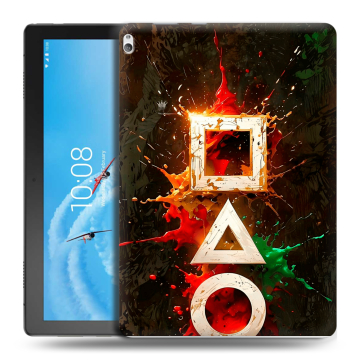 Силиконовый чехол на Lenovo Tab P10 с принтом Squid Game Игра кальмара Силиконовый чехол на Lenovo Tab P10 с принтом Squid Game Игра кальмара