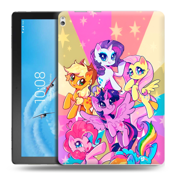 Силиконовый чехол на Lenovo Tab P10 с принтом My little pony Дружба чудо Силиконовый чехол на Lenovo Tab P10 с принтом My little pony Дружба чудо