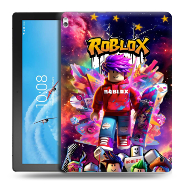 Силиконовый чехол на Lenovo Tab P10 с принтом Roblox Роблокс
