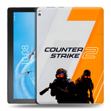 Силиконовый чехол на Lenovo Tab P10 с принтом Counter Strike