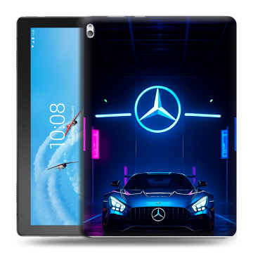 Силиконовый чехол на Lenovo Tab P10 с принтом Mercedes Мерседес Силиконовый чехол на Lenovo Tab P10 с принтом Mercedes Мерседес