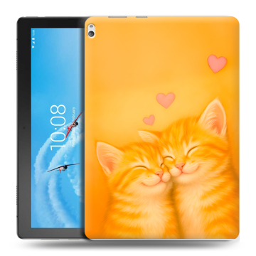 Силиконовый чехол на Lenovo Tab P10 с принтом Милые котята Силиконовый чехол на Lenovo Tab P10 с принтом Милые котята